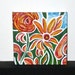 Summer flowers. Mini painting. An original painting on a little canvas 2 3/4 x 2 3/4 inches