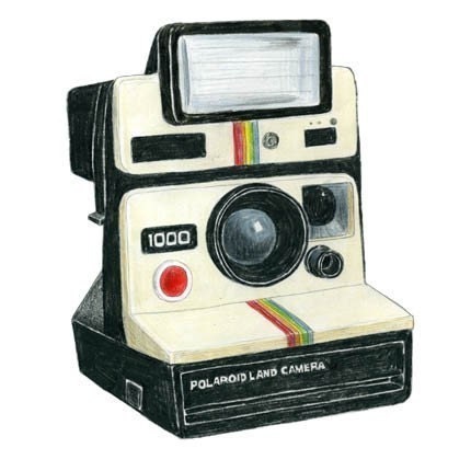 POLAROID CAMERA DRAWING Limited Edition Print