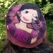 felt hat french beret style made with merino wool Sally and her bird