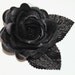 Black Bridal Rose Flower Hair Clip or Pin/brooch Bridal Wedding Bridesmaid Hair Accessories