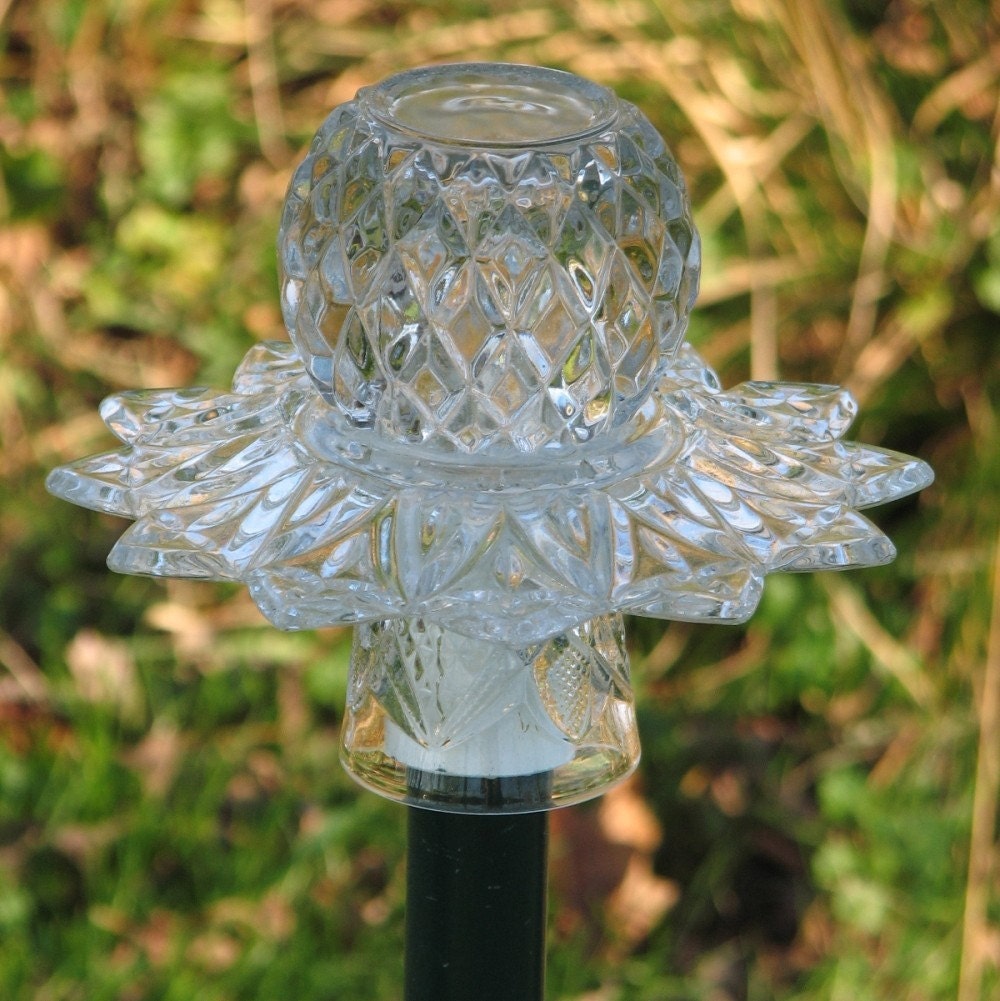Clear Glass Garden Totem TM6