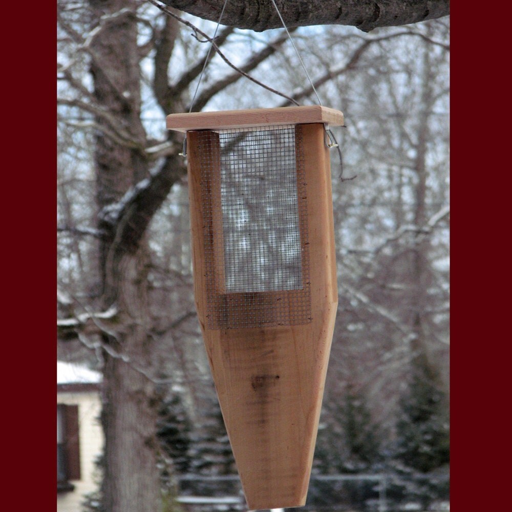 Cedar Suet Feeder Holds 2 Suet Cakes by GardensAndCrafts on Etsy