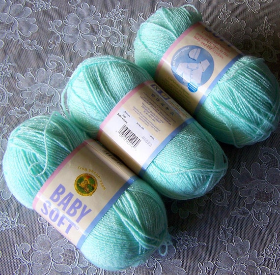 Baby Soft Sportweight Pompadour Yarn by Lion Brand Color Baby