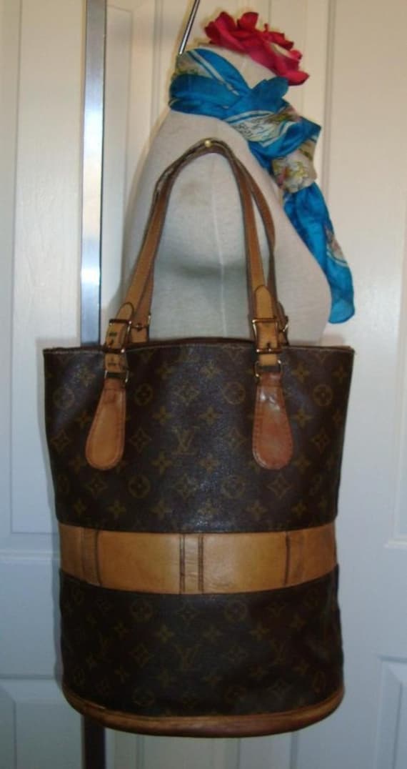 Vintage LOUIS VUITTON French Company Bucket Bag With Attached