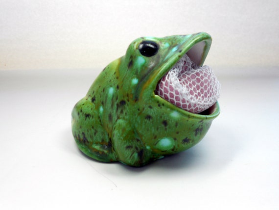 frog sponge holder kitchen sink