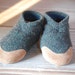 Lambswool Slippers from Upcycled Sweater, size 12-18 months, Tree House