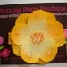 Small Golden Yellow Layered Boutique Flower Blossom With Sequin Center And Petals - Great Headband Accessory