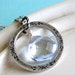 Silver Necklace - Simple Eternity Ring and Briolette Necklace - Frost
