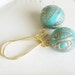Beaded Earrings - Aqua Tapestry Earrings