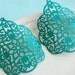 Large Statement Earrings - Green Byzantine