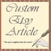 Custom Etsy Article - Written by a Professional Journalist