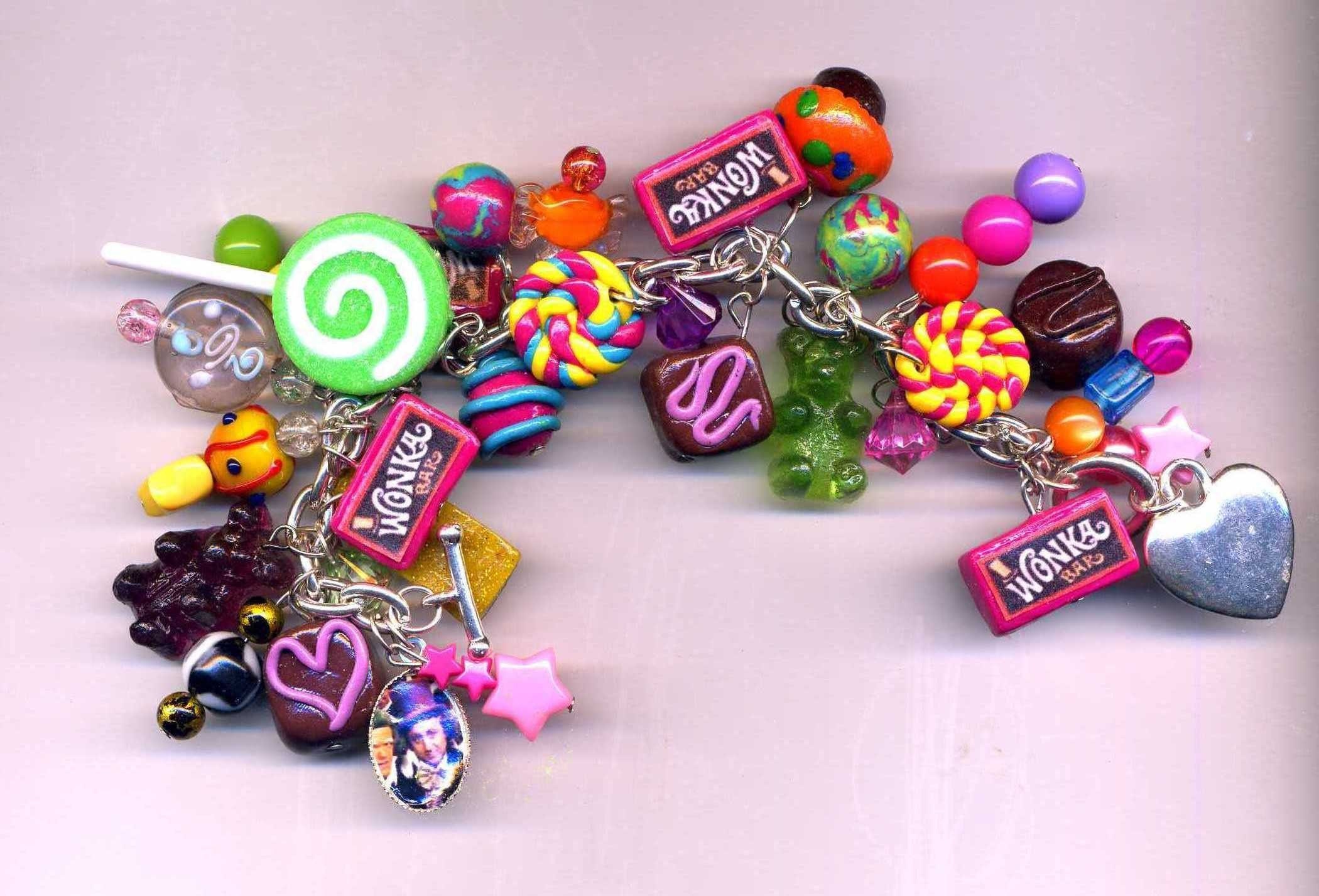 Willy Wonka candy charm bracelet