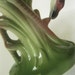 Vintage 1940s flamingo figurine - pink, black and green