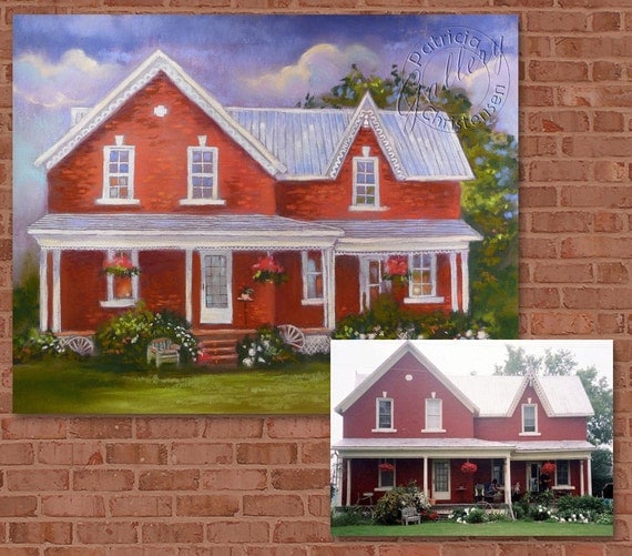 Items similar to Custom Painting Home - Special Building - Great Gift ...