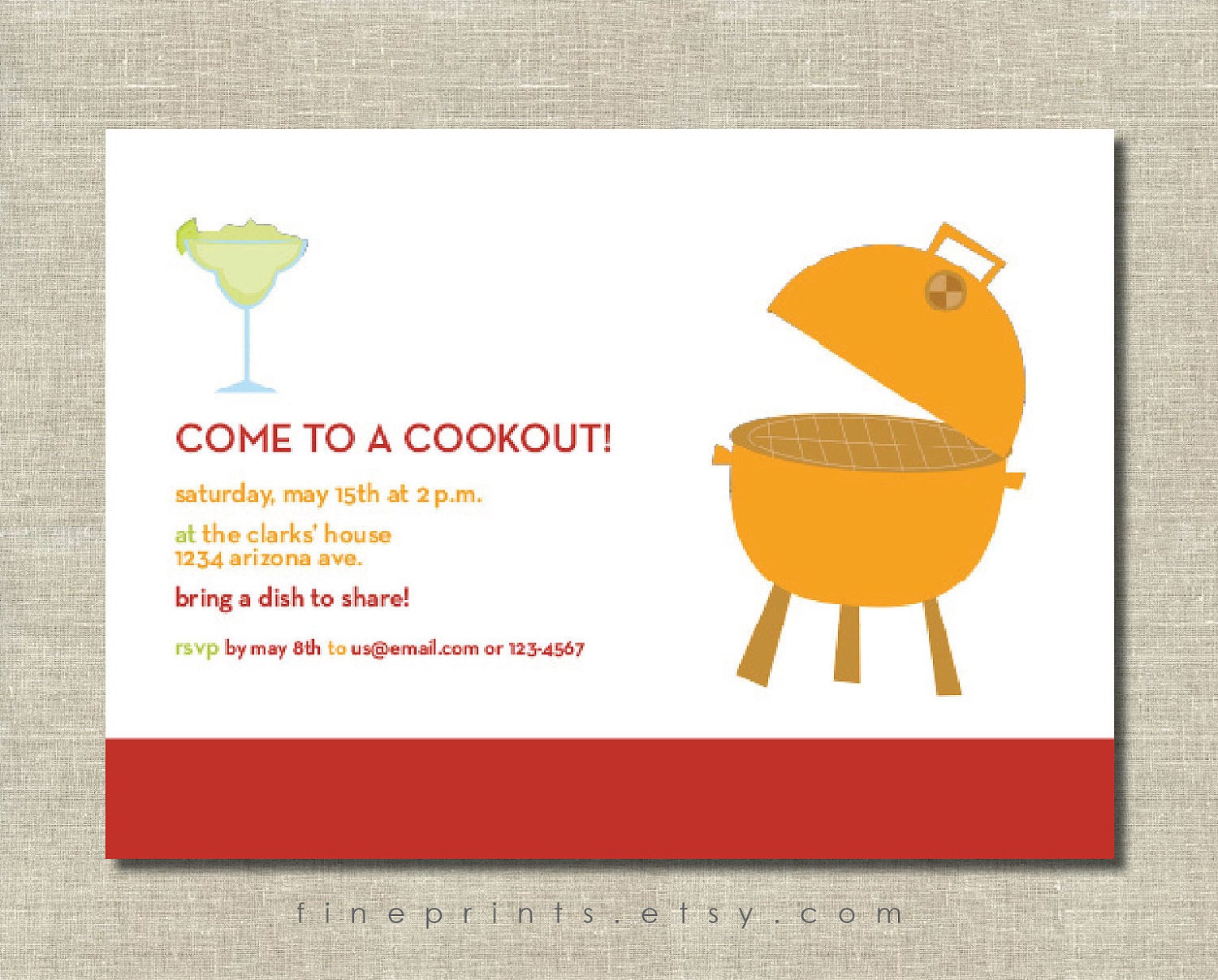 cookout invitation