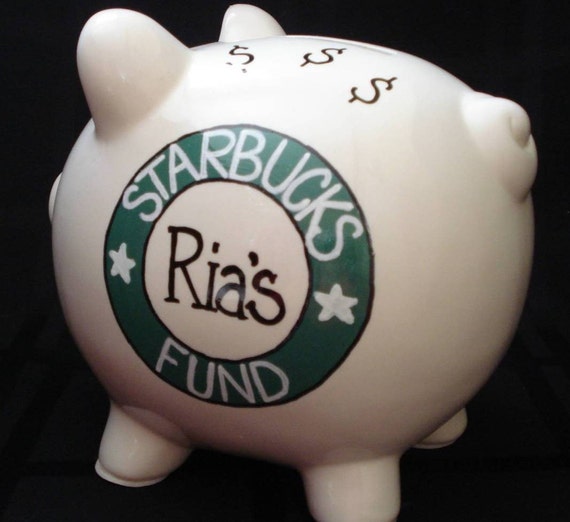 Coffee Fund Personalized Piggy Bank