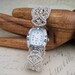 Watch in Crystal and Silver MicroMacrame