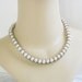 Vintage Faux Pearl and Gold Tone Spiral Beaded Necklace