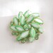 Vintage Verified JULIANA DeLizza and Elster, D&E, White and Mint Green Rhinestone Layered Swirl Brooch or Pin