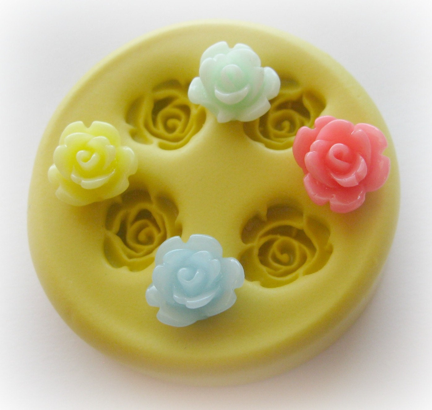 Rose Mold Tiny Flower Silicone Flexible Clay Resin by Molds4You