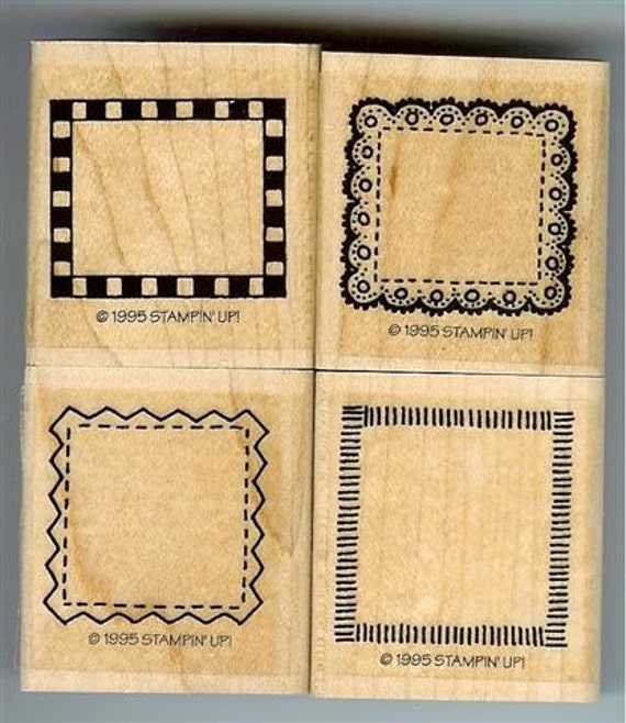 Stampin Up Borders Mini set of 4 rubber stamps