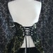 Dark Limey Green Damask Flocked Cincher Skirt M/L