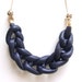 Faux Leather Ami Necklace- limited edition