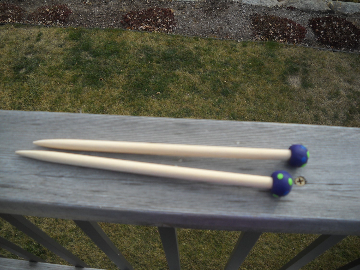 wooden knitting needles Size 13