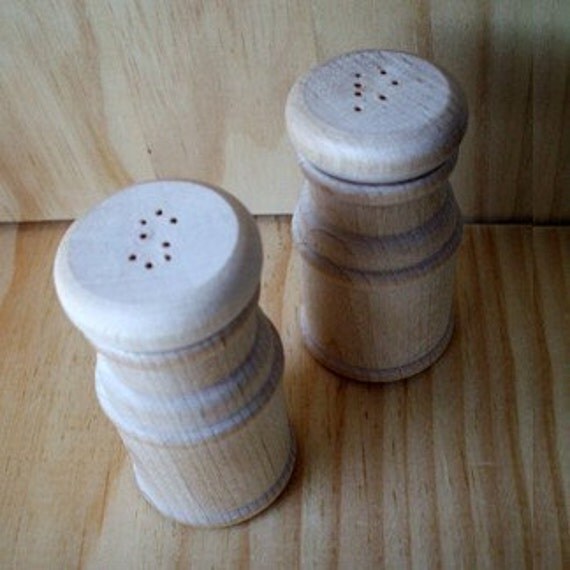 Wooden Salt and Pepper Shaker Toy Set. For a child's play