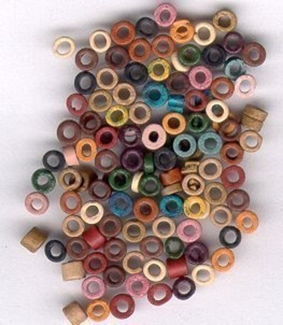 150 34mm Washer Shaped Beads Earthtone Color Mix Greek