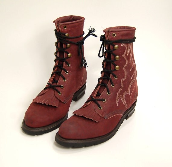 plum suede boots