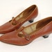 Vintage 60s British Classics T Strap Mary Jane Sexy Kitten Pumps Size US 5.5/6 EU 36