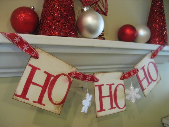 christmas decoration ho ho ho santa garland banner christmas decoration ho ho ho santa garland banner