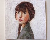 Sarah / Big print  / This is a print of a pastel drawing , wall art- art decor -  woman PORTRAIT ART PRINT