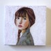 Sarah - Tiny canvas print - Portrait drawing -Print of Original pastel drawing-CANVAS ART PRINT