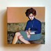 Judy / Tiny canvas print-Portrait painting -Print of Original acrylic painting -CANVAS ART PRINT-mounted print