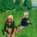 Green field / Original pastel drawing