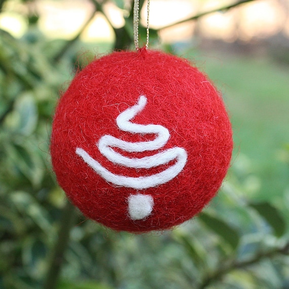 needle felted christmas ornament with tree detail free needle felted christmas ornament with tree detail free
