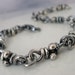 Ra Bracelet. Sterling Silver Rustic Knot Link. Oxidized Knotted Handmade Organic Chain. (Approx. 7.50")