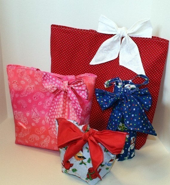 Gift Bags with Bows pdf Sewing Pattern