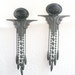Vintage Long Art Deco Style Black Earrings Chandelier Shoulder Brush Retro Dangles Clip On