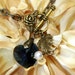 Pearls at Midnight Romantic Antique Brass Anklet Unique