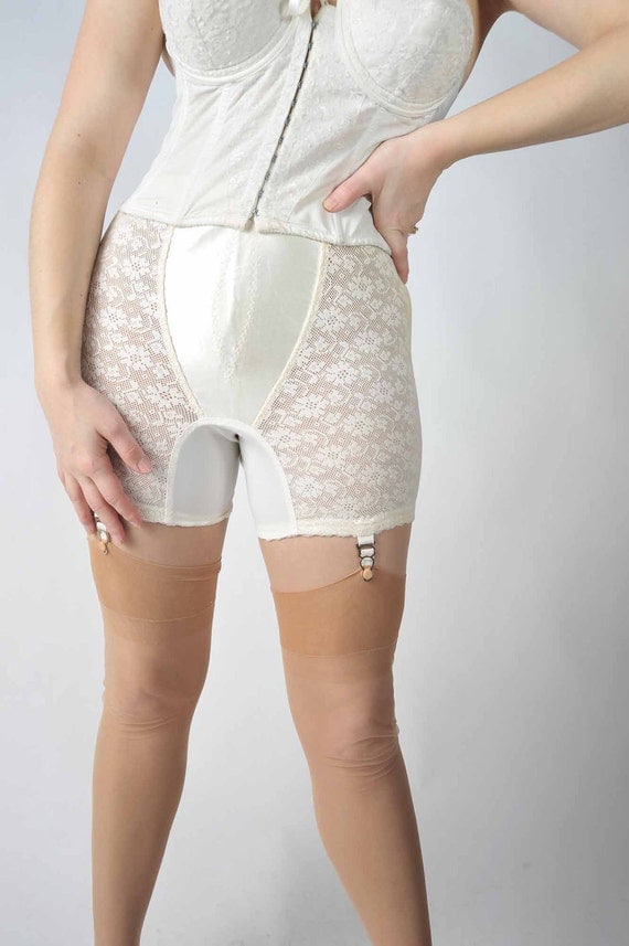 Vintage 1960s Girdle Adonna Size Xl Split Bottom Garter 