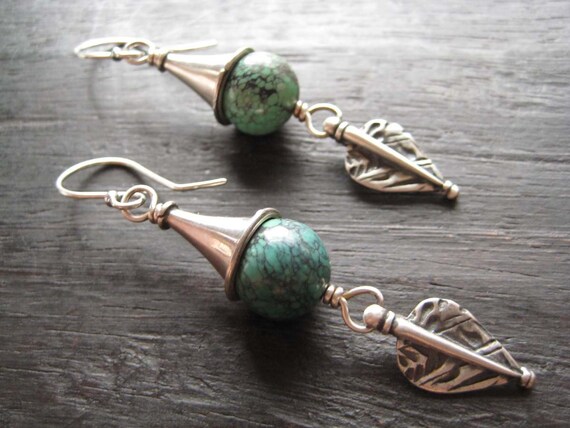 Turquoise Dangles by celiefago on Etsy