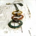 Rustic Hand Patinaed Textured Brass Hoops - Necklace -Three Rings, No.2 - Handmade Fashion