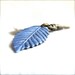 Light Blue Patina Copper Leaf - Keychain / Key Fob - Fall Fashion