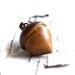 RESERVED - Saffron, Brown Patinaed Brass Acorn - Patina Necklace -Woodland - Fall Fashion
