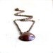 Oxblood Red Round Pendant Necklace Torch-Fired Copper Enamel Circle Metalwork Jewellery