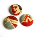MAGNETS - Mexican Frida Kahlo Set - fabric covered buttons