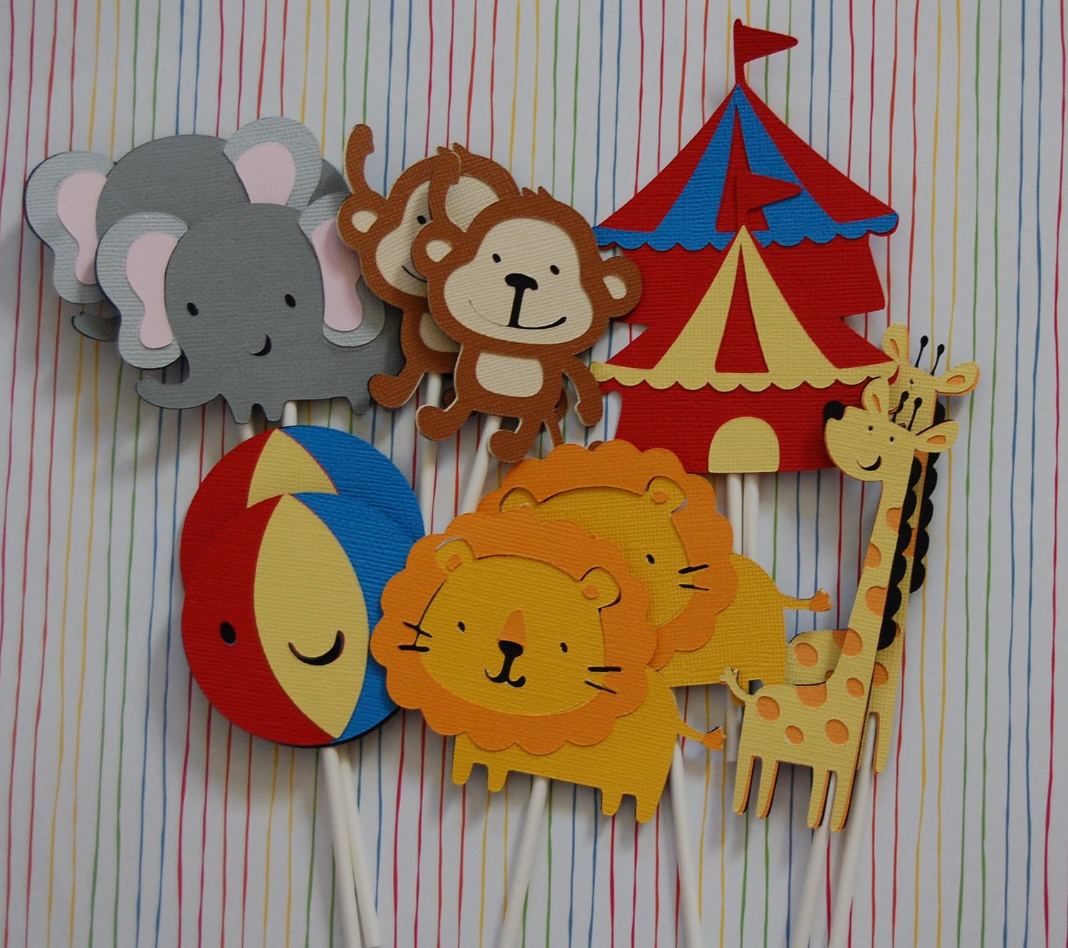 Printable Circus Cupcake Toppers